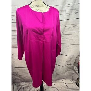 Joan Rivers Women's Fuchsia Pink 3/4‎  Sleeve Shirt Dress Size M